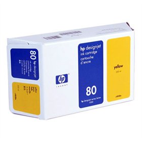 Tinteiro HP 80 Amarelo C4848A 350ml 4400 Pág.