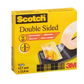 Fita Adesiva Dupla Face 12,7mmx22,8m Scotch 3M Transparente