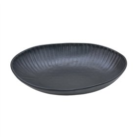 Saladeira 26.5x19.6x5cm Melamina Oval AQUA BLACK 1un