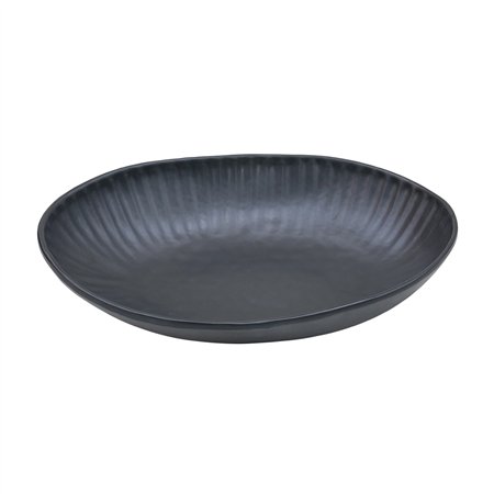 Saladeira 26.5x19.6x5cm Melamina Oval AQUA BLACK 1un