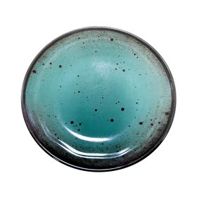 Prato 25.5x2.9cm Melamina Redondo TERRACOTA Azul 1un