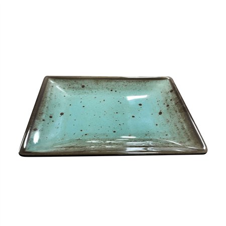 Prato 30.4x21.6x3.5cm Melamina Quadrado TERRACOTA Azul 1un