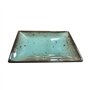 Prato 30.4x21.6x3.5cm Melamina Quadrado TERRACOTA Azul 1un