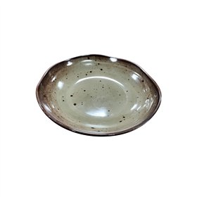 Tigela 24.1x24x4.8cm Melamina Oval TERRACOTA Cinzento 1un