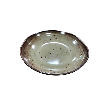 Tigela 24.1x24x4.8cm Melamina Oval TERRACOTA Cinzento 1un