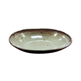 Tigela 21.6x14x4.8cm Melamina Oval TERRACOTA Cinzento 1un