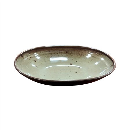 Tigela 21.6x14x4.8cm Melamina Oval TERRACOTA Cinzento 1un