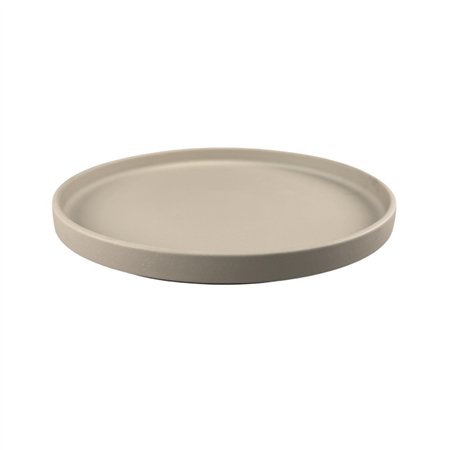 Prato 27cm Porcelana Borda Alta ARTZA Cinzento 1un