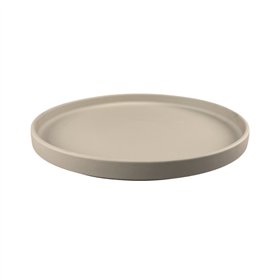 Prato 23cm Porcelana Borda Alta ARTZA Cinzento 1un