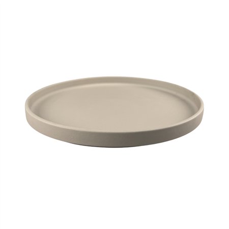 Prato 23cm Porcelana Borda Alta ARTZA Cinzento 1un