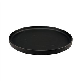 Prato 27cm Porcelana Borda Alta LUUMIL Preto 1un