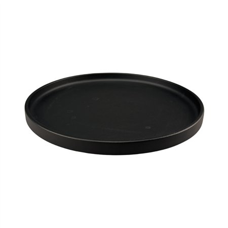 Prato 27cm Porcelana Borda Alta LUUMIL Preto 1un