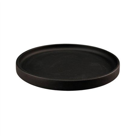 Prato 20cm Porcelana Borda Alta LUUMIL Preto 1un