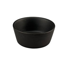 Ramequim 07cm 80ml Porcelana LUUMIL Preto 1un
