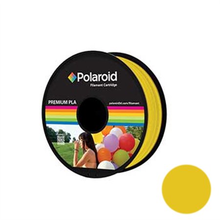 Filamento Universal PLA 1.75mm Polaroid 1Kg Amarelo Transp.