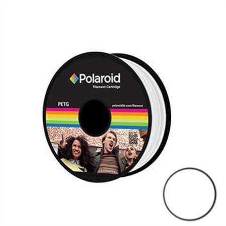 Filamento Universal PETG 1.75mm Polaroid 1Kg Branco