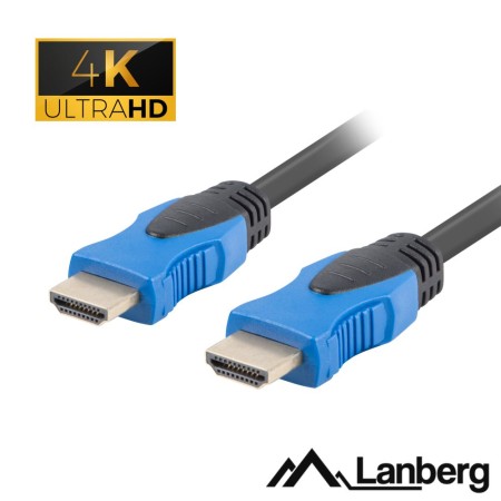 Cabo Hdmi Dourado Macho / Macho 2.0 4K 1M Lanberg