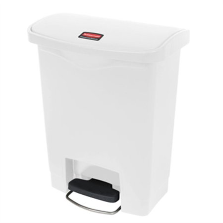 Contentor 50L Resina Slim Jim Step-on Branco com Pedal