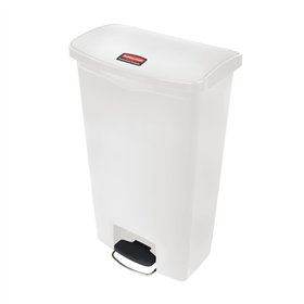 Contentor 68L Resina Slim Jim Step-on Branco com Pedal