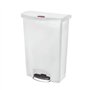 Contentor 90L Resina Slim Jim Step-On Branco com Pedal