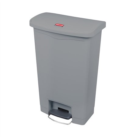 Contentor 50L Resina Slim Jim Step-On Cinza com Pedal