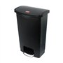 Contentor 50L Resina Slim Jim Step-On Preto com Pedal