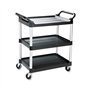 Carro Serviço 85x47x93cm Multiusos 3 Niveis Preto