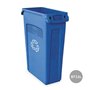 Contentor 87L Plástico Slim Jim s/Tampa c/Canais Vent Azul