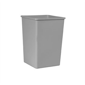 Contentor 132,5L Resina Quadrado s/Tampa Cinza