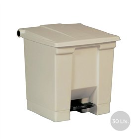 Contentor 30L Plástico Bege com Pedal