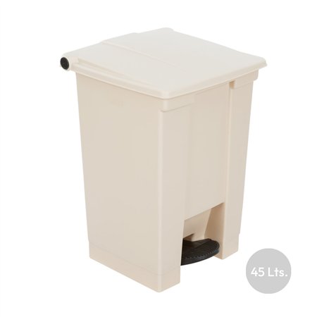 Contentor 45L Plástico Bege com Pedal