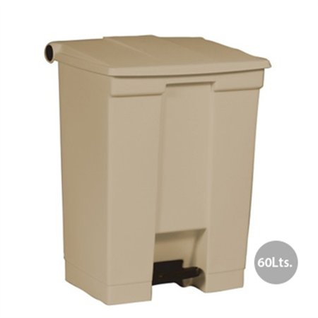 Contentor 60L Plástico Bege com Pedal