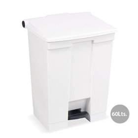 Contentor 60L Plástico Branco com Pedal