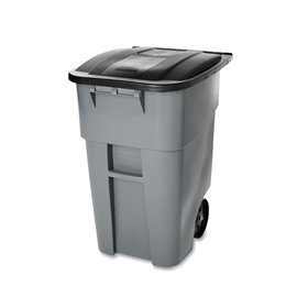 Contentor 189,3L Plástico Brute c/Rodas c/Tampa Cinza