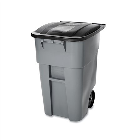 Contentor 189,3L Plástico Brute c/Rodas c/Tampa Cinza