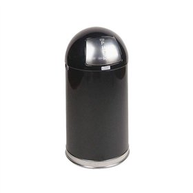 Contentor 45L Metal Aço Revestido EasyPush Preto