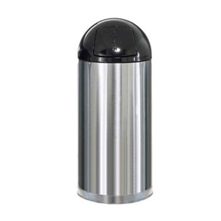 Contentor 55L Metal EasyPush Aço Inox