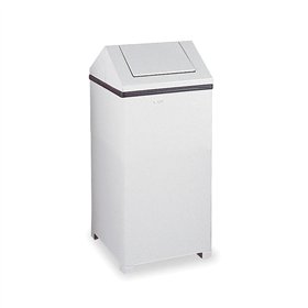 Contentor 60L Metal Aço Revestido Branco