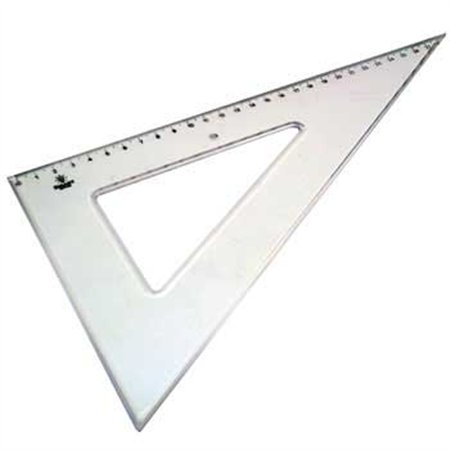 Esquadro Plástico Cristal 60G-29cm SmartD