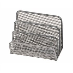 Suporte para Cartas em Rede Metálica Prata