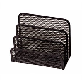Suporte para Cartas em Rede Metálica Preto