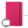Bloco Notas Liso 21,5x14,5cm Semi Pele Rosa 116Fls