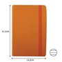 Bloco Notas Pautado 21,5x14,5cm Semi Pele Amarelo 116Fls