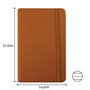 Bloco Notas Pautado 21,5x14,5cm Semi Pele Camel 116Fls