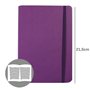 Bloco Notas Pautado 21,5x14,5cm Semi Pele Roxo 116Fls