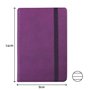 Bloco Notas Pautado 14x9cm Semi Pele Roxo 116Fls