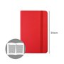 Bloco Notas Pautado 14x9cm Semi Pele Vermelho 116Fls