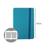 Bloco Notas Pautado 14x9cm Semi Pele Azul Turquesa 116Fls
