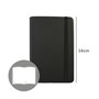 Bloco Notas Liso 14x9cm Semi Pele Preto 116Fls