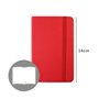 Bloco Notas Liso 14x9cm Semi Pele Vermelho 116Fls
